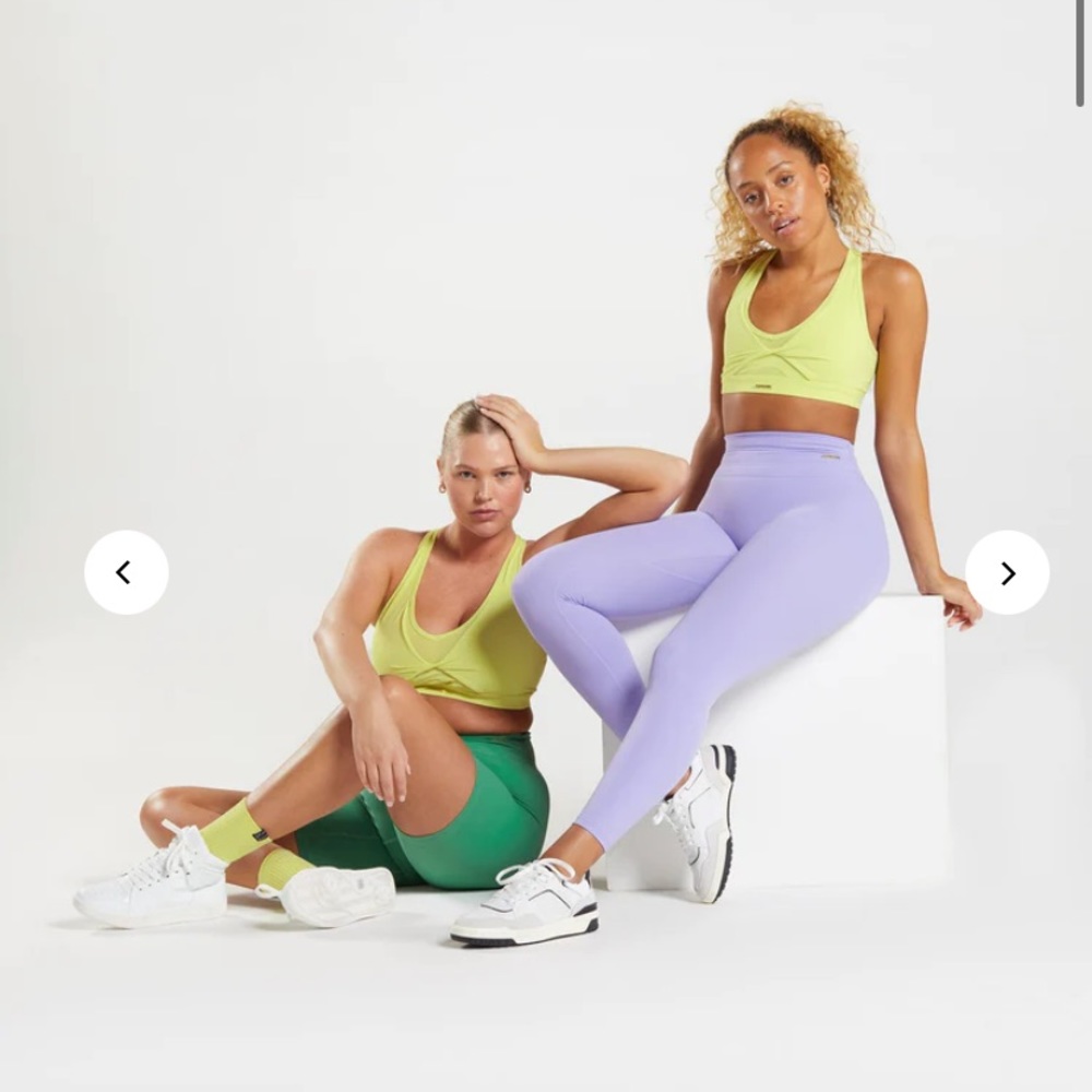 Gymshark Whitney Mesh Sports Bra - Sea Kelp Green - Large